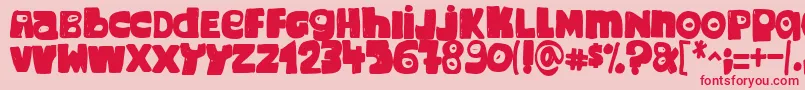 3 Snopes Font – Red Fonts on Pink Background