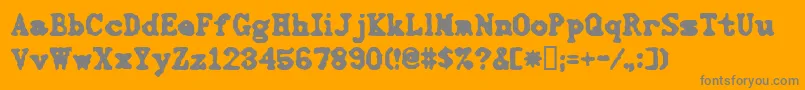 3000 Font – Gray Fonts on Orange Background