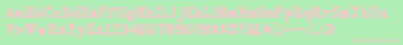 3000 Font – Pink Fonts on Green Background