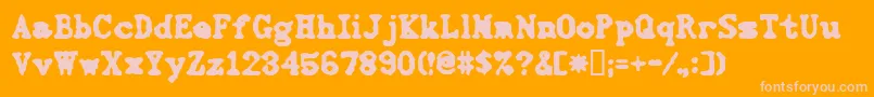 3000 Font – Pink Fonts on Orange Background