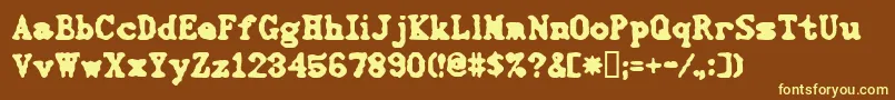 3000 Font – Yellow Fonts on Brown Background