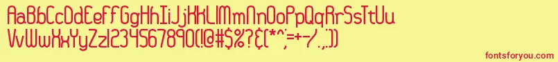 36daysag Font – Red Fonts on Yellow Background
