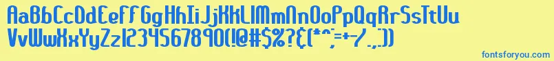 36daythk Font – Blue Fonts on Yellow Background