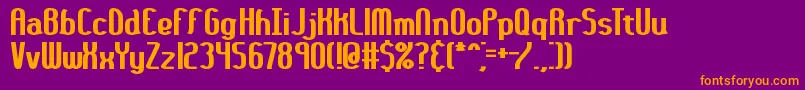 36daythk Font – Orange Fonts on Purple Background