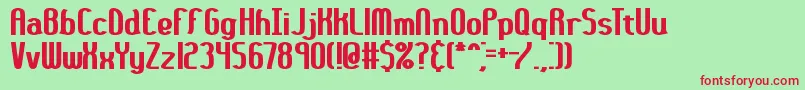 36daythk Font – Red Fonts on Green Background