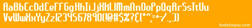 36daythk Font – White Fonts on Orange Background