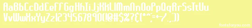 36daythk Font – White Fonts on Yellow Background