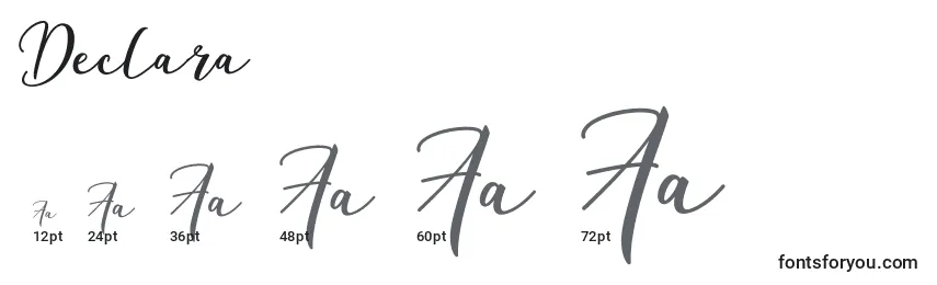 Declara Font Sizes