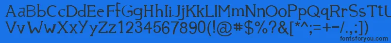 Czcionka 39smooth – czarne czcionki na niebieskim tle