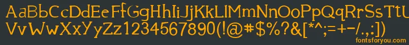 フォント39smooth – 黒い背景にオレンジの文字