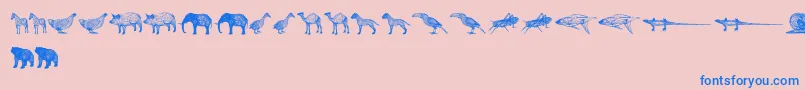 3DAnimals Font – Blue Fonts on Pink Background