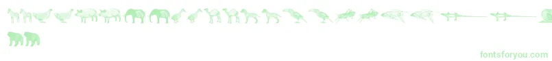 3DAnimals Font – Green Fonts on White Background
