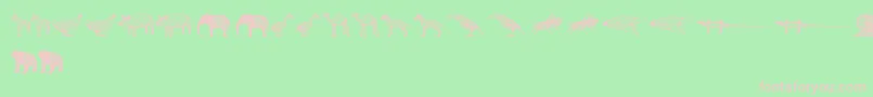 3DAnimals Font – Pink Fonts on Green Background