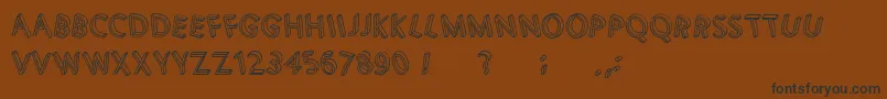Шрифт 3DLetters – чёрные шрифты на коричневом фоне