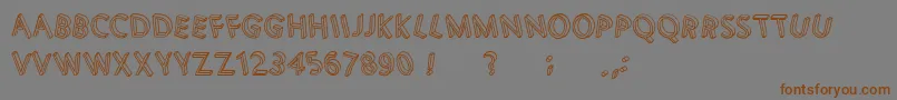 3DLetters Font – Brown Fonts on Gray Background