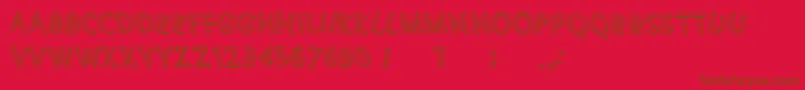 3DLetters Font – Brown Fonts on Red Background