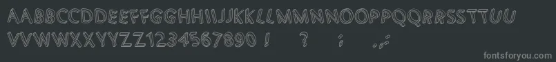 Więcej informacji o czcionce 3DLetters Czcionka 3DLetters – szare czcionki na czarnym tle