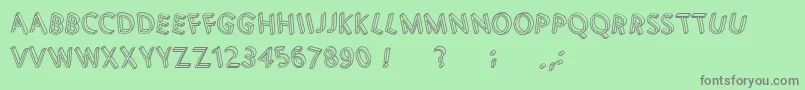 3DLetters Font – Gray Fonts on Green Background