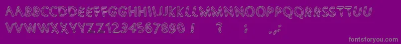 3DLetters-fontti – harmaat kirjasimet violetilla taustalla