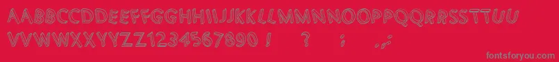 Czcionka 3DLetters – szare czcionki na czerwonym tle