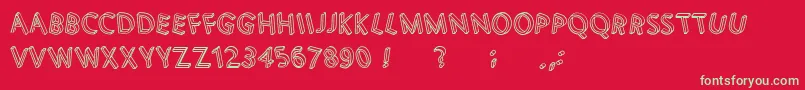 3DLetters Font – Green Fonts on Red Background