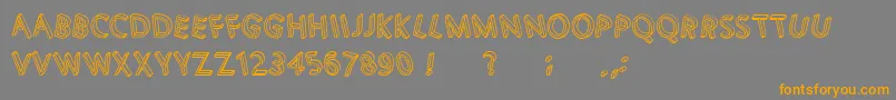 3DLetters-Schriftart – Orangefarbene Schriften auf grauem Hintergrund