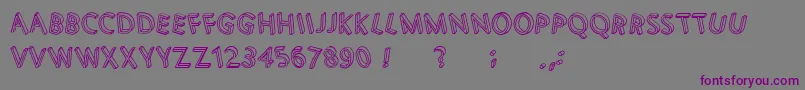 3DLetters-fontti – violetit fontit harmaalla taustalla