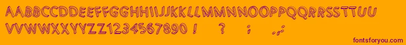 Шрифт 3DLetters – фиолетовые шрифты на оранжевом фоне