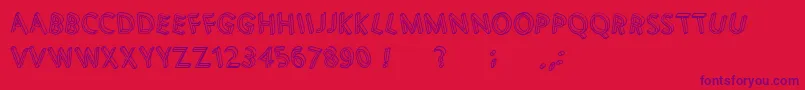 3DLetters Font – Purple Fonts on Red Background
