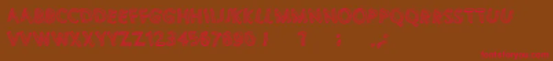 fuente 3DLetters – Fuentes Rojas Sobre Fondo Marrón