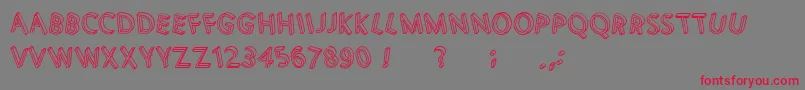 Czcionka 3DLetters – czerwone czcionki na szarym tle