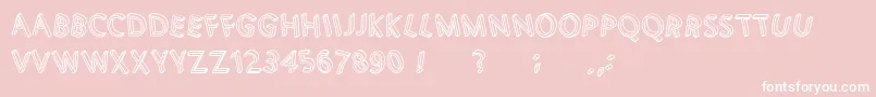 3DLetters-Schriftart – Weiße Schriften auf rosa Hintergrund