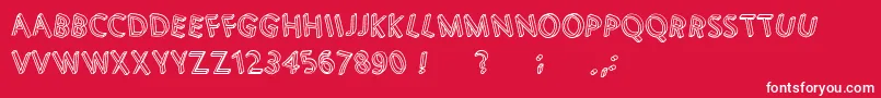 3DLetters Font – White Fonts on Red Background