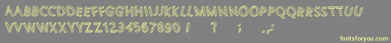 Шрифт 3DLetters – жёлтые шрифты на сером фоне
