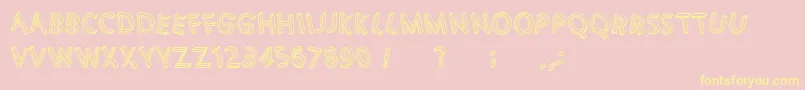 3DLetters Font – Yellow Fonts on Pink Background