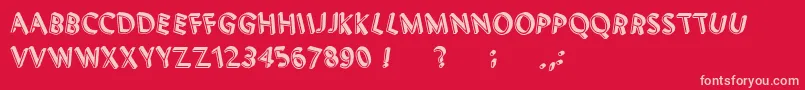 3DLettersShadow Font – Pink Fonts on Red Background