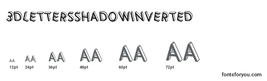 3DLettersShadowInverted Font Sizes