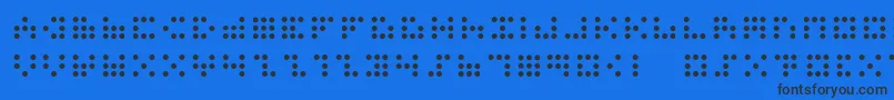 3x3dots-Schriftart – Schwarze Schriften auf blauem Hintergrund