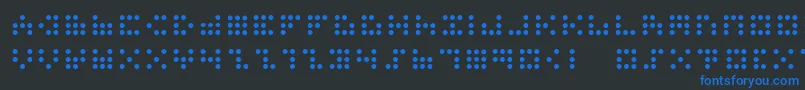 3x3dots Font – Blue Fonts on Black Background
