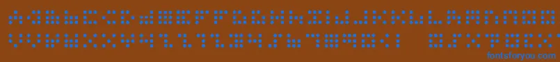 3x3dots Font – Blue Fonts on Brown Background