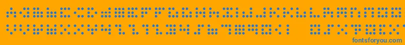 3x3dots Font – Blue Fonts on Orange Background