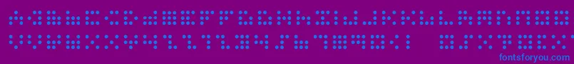 3x3dots Font – Blue Fonts on Purple Background