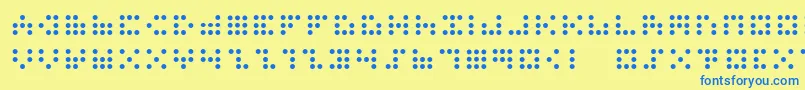 3x3dots Font – Blue Fonts on Yellow Background