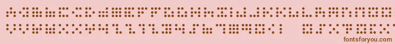 3x3dots Font – Brown Fonts on Pink Background