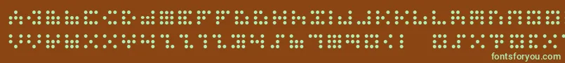 3x3dots Font – Green Fonts on Brown Background