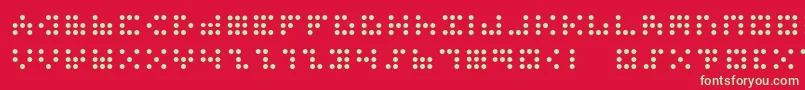 3x3dots Font – Green Fonts on Red Background