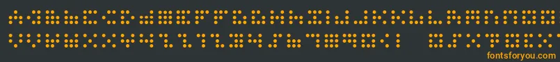 3x3dots Font – Orange Fonts on Black Background