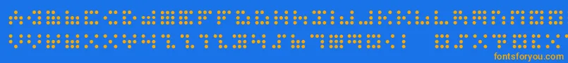 3x3dots Font – Orange Fonts on Blue Background