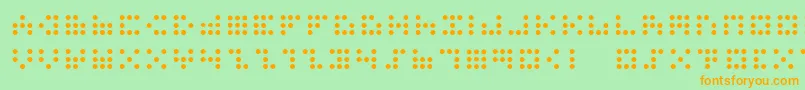3x3dots Font – Orange Fonts on Green Background