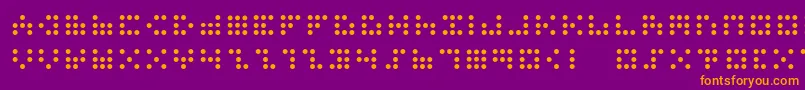 3x3dots Font – Orange Fonts on Purple Background